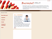 Tablet Screenshot of burnout-info.ch